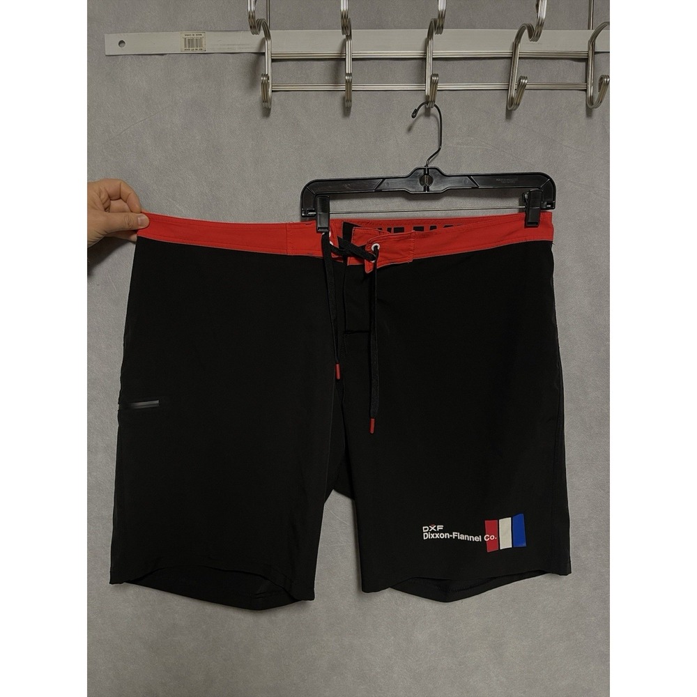 Dixxon Flannel Board Shorts Men 44 Black Live Fast‎ Bath Surf Swim Trunks Beach